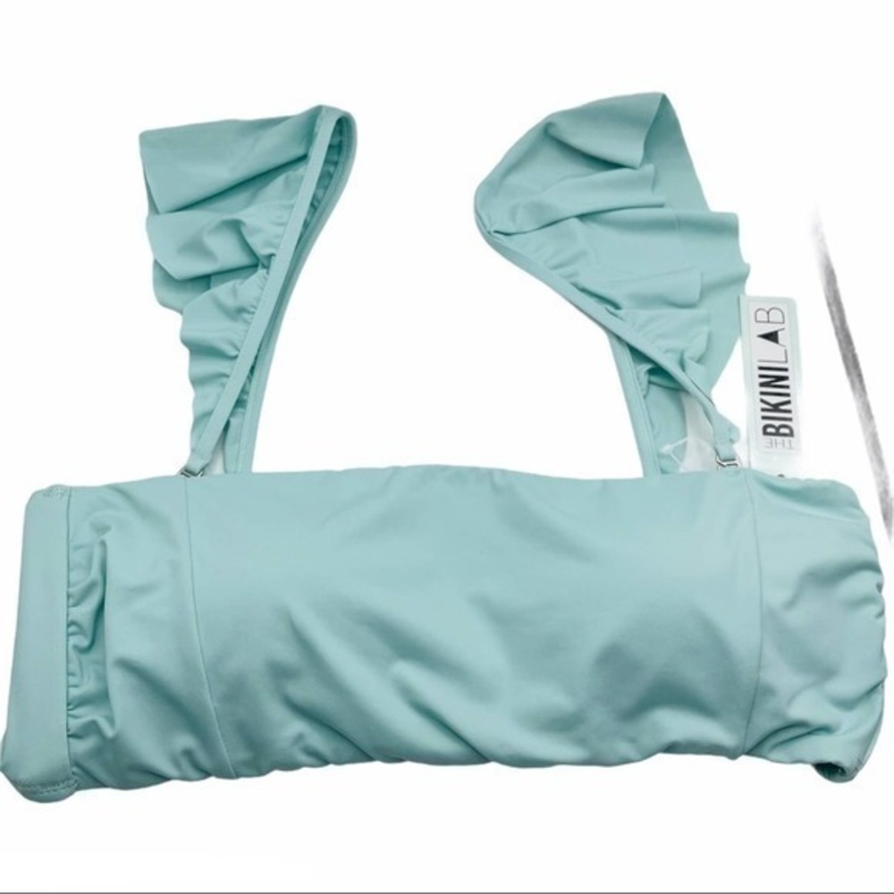 The Bikini Lab Bandeau Bikini Top - NWT | Women XL | Blue Seafoam